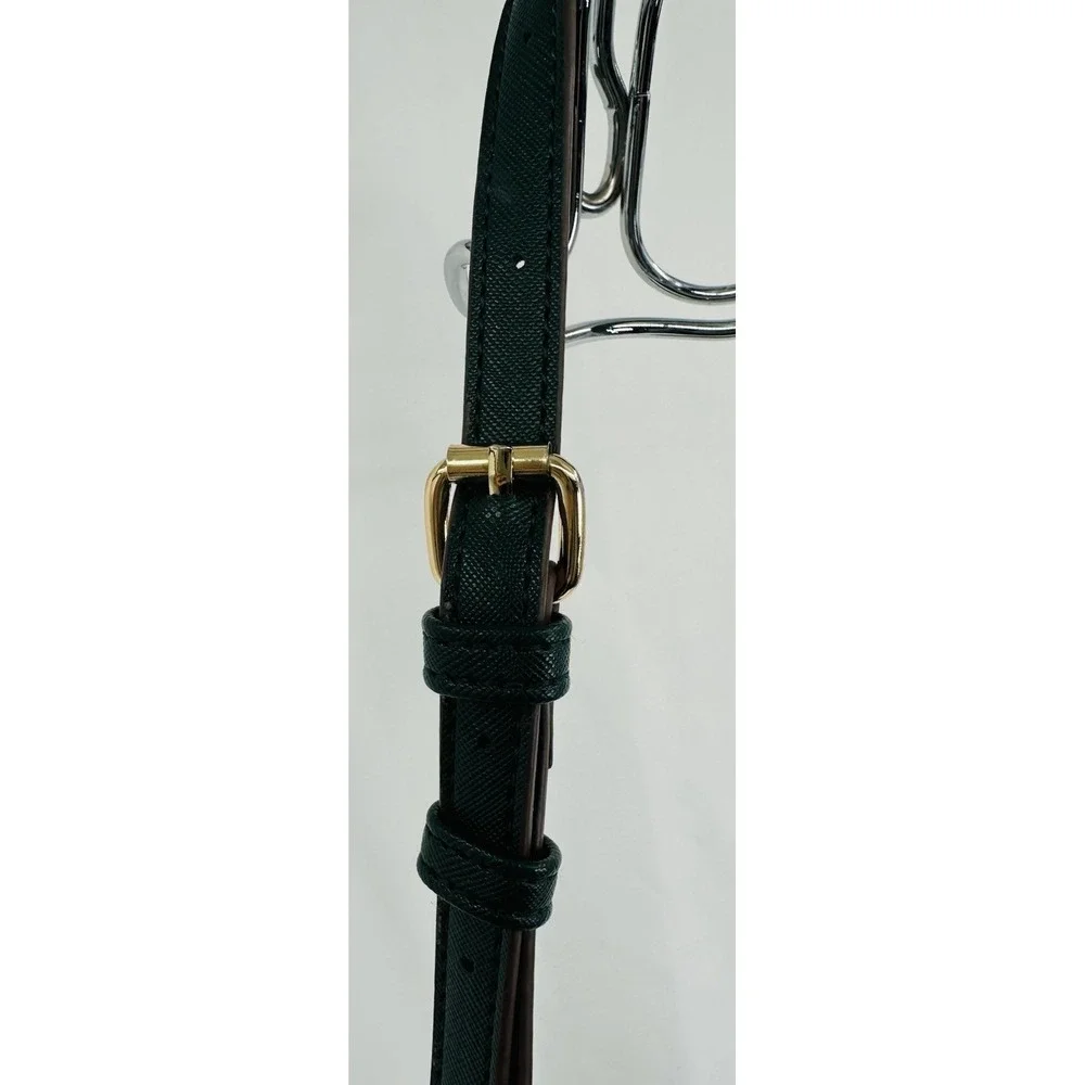 Anne Klein Satchel Shoulder Flap Crossbody Bag w/Gold Chain Strap‎ Green